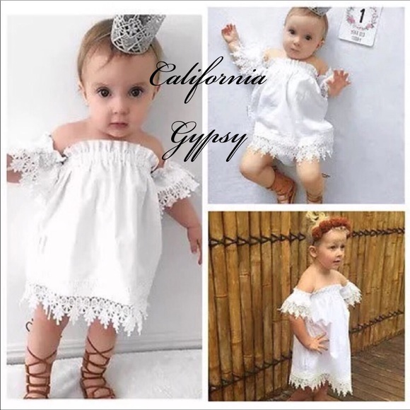 Boho Crochet Lace Baby Bohemian Tunic Dress🌸 - Picture 6 of 7